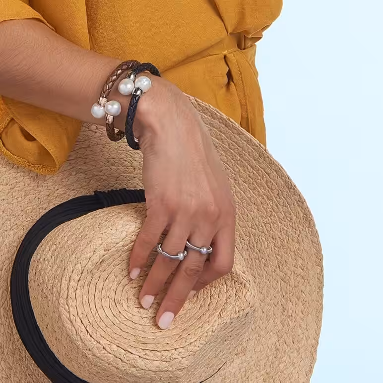 Model wearing Edison Bracelets