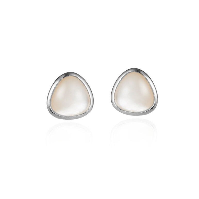 Mother of Pearl Sterling Silver Stud Earrings