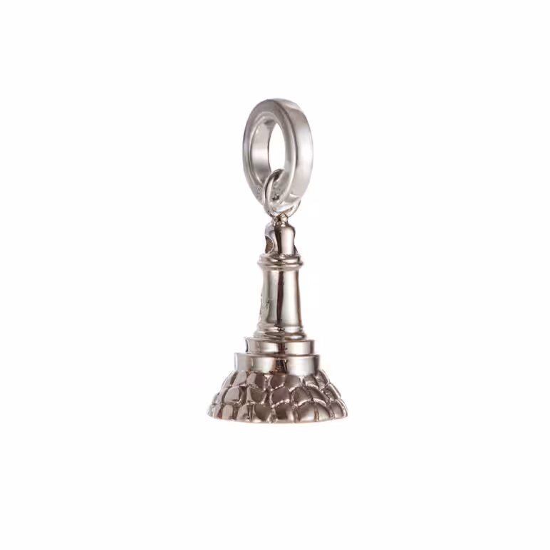 Mother-of-pearl Corbiére lighthouse sterling silver charm