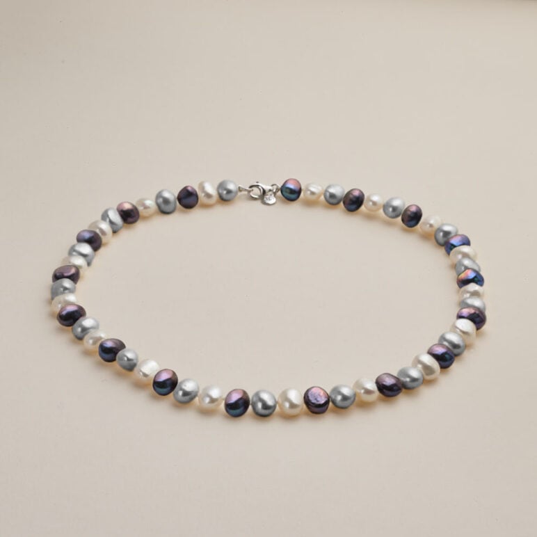 18" Baroque Signature Peacock Multi Pearl Necklace