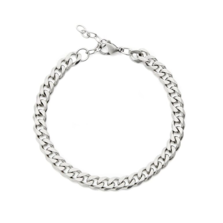 stainless steel curb chain bracelet