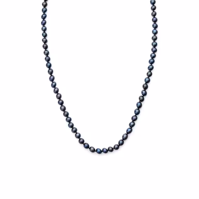 5mm near round freshwater peacock pearl necklace