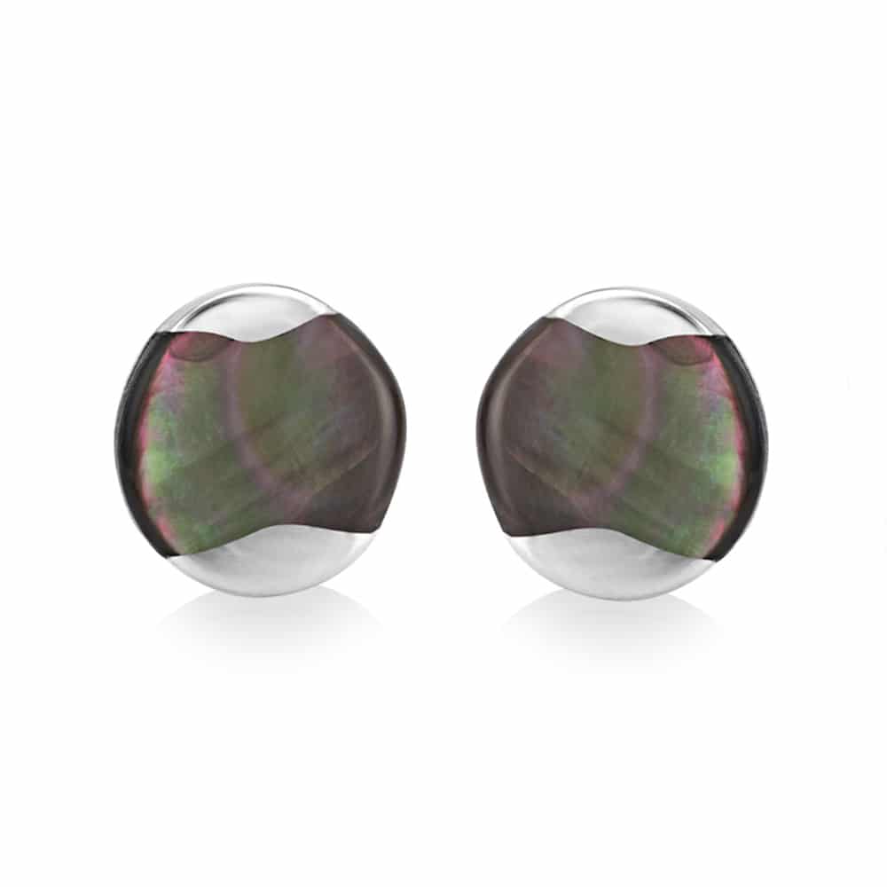Dune Silver Large Tahitian Mother of Pearl Stud Earring