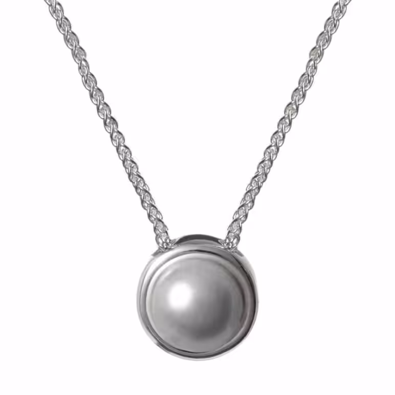 Alice Single Grey Pearl Pendant