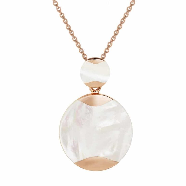 Dune Rose Gold South Sea Mother of Pearl Double Pendant