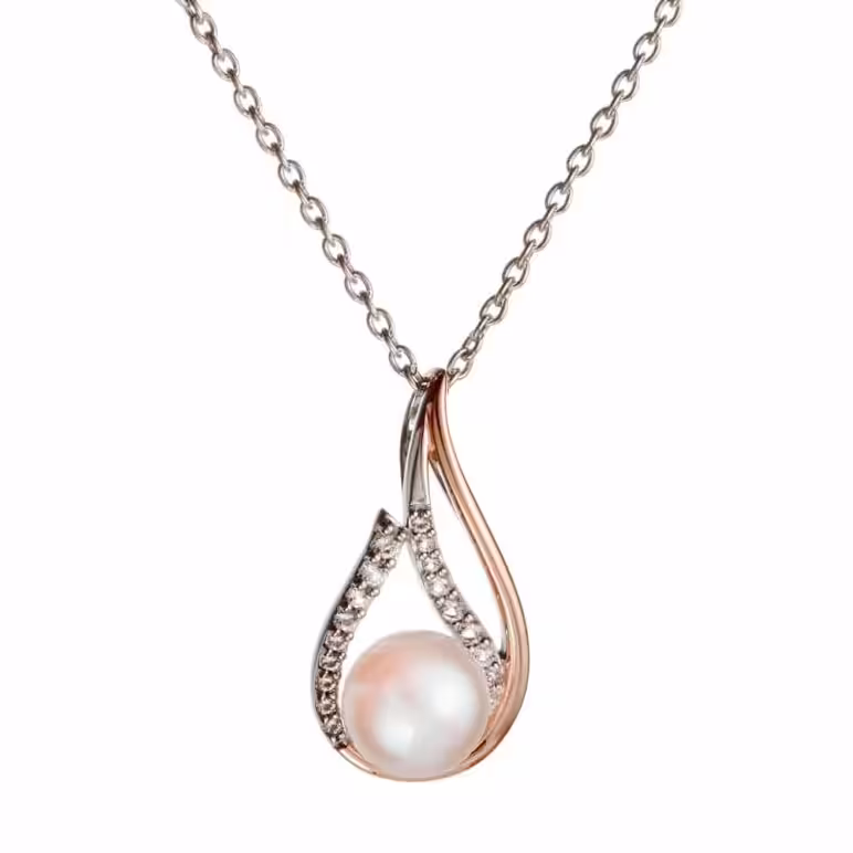 Camrose Wave Pearl Pendant