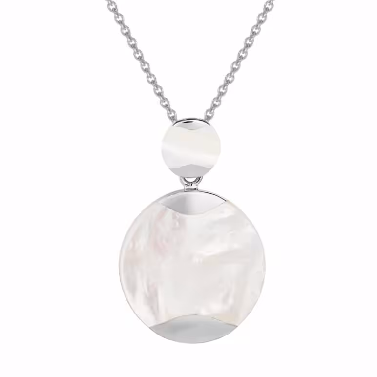 Dune Silver South Sea Mother of Pearl Double Pendant