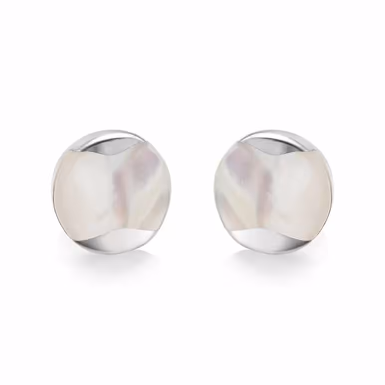 Dune Silver Large South Sea Mother of Pearl Stud Earring