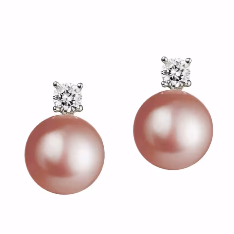 Classic Stone Set Pearl Earrings