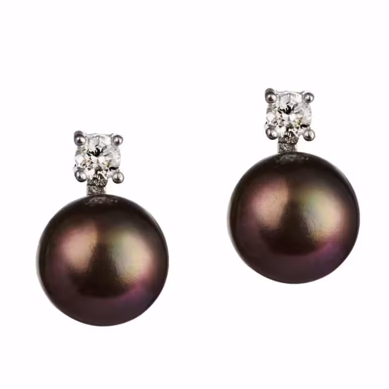 Classic Stone Set Pearl Earrings