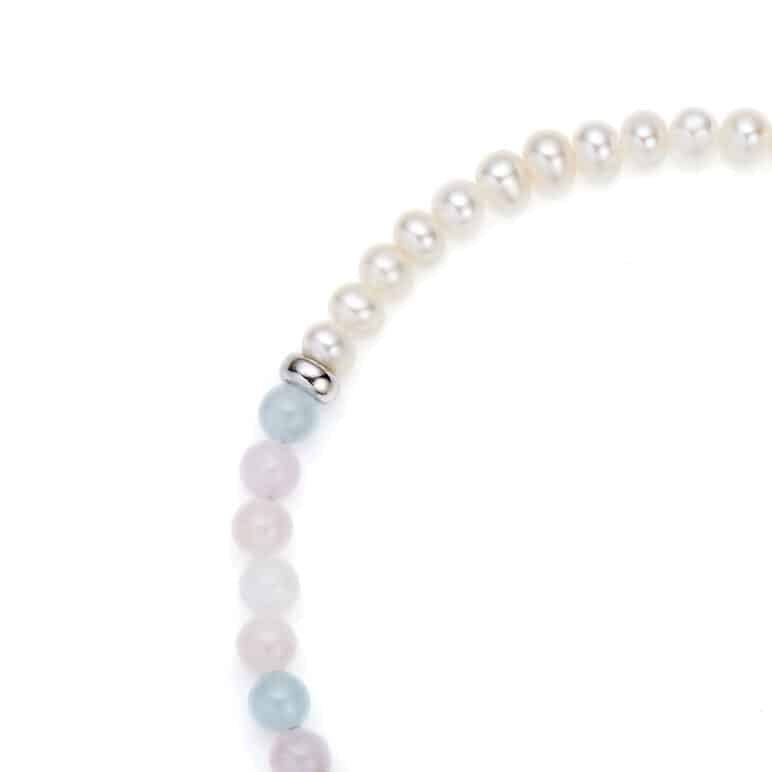 Sky Bar Beryl Stone Pearl Bracelet