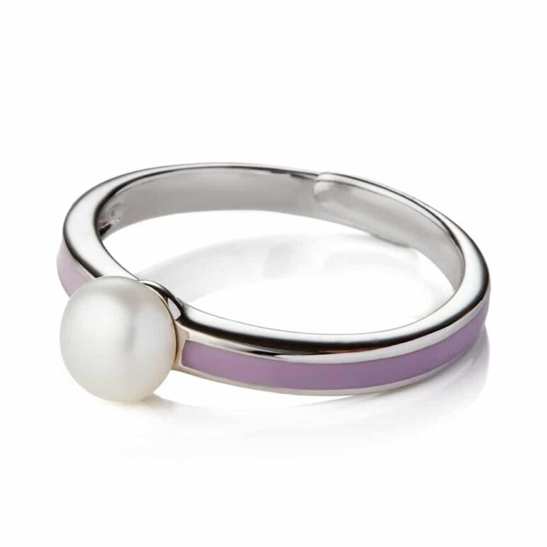 My First Pearl Lilac Adjustable Ring