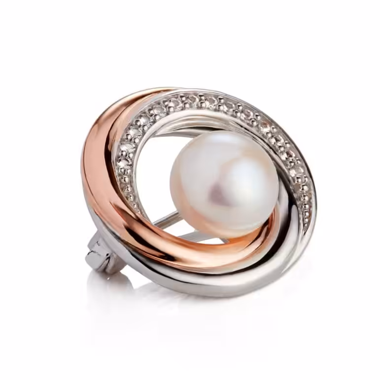 Camrose Wreath Pearl Brooch