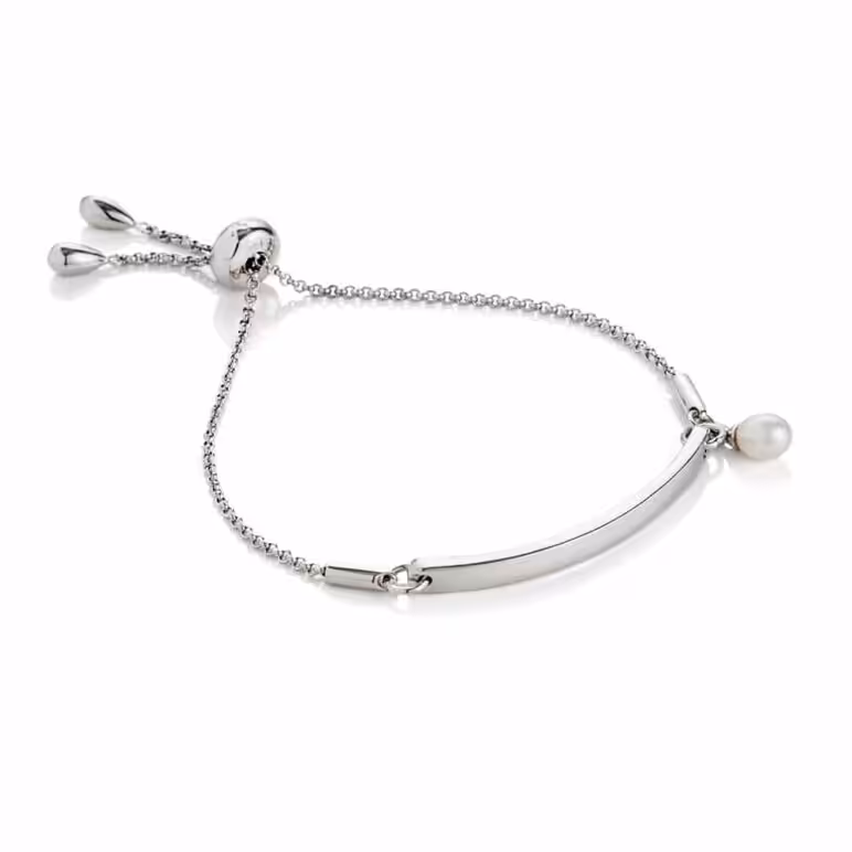 My First Pearl Silver Adjustable Bracelet