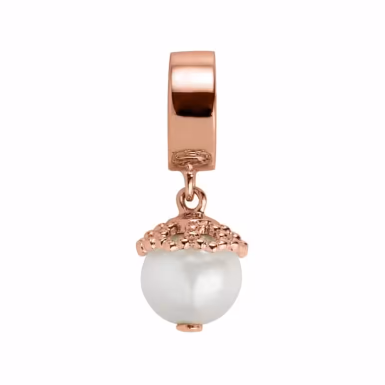 Emma-Kate Rose Gold Pearl Charm