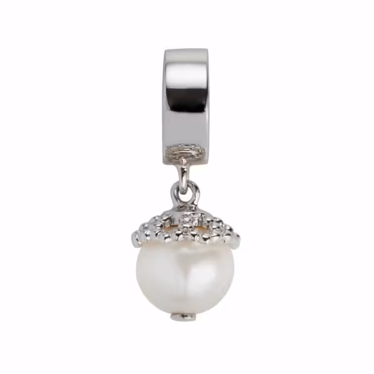 Emma-Kate Silver Pearl Charm