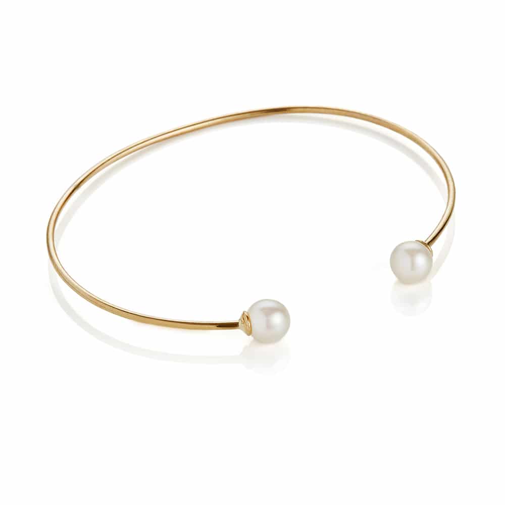 Jersey Pearl - Sirene Gold Double Pearl Bangle