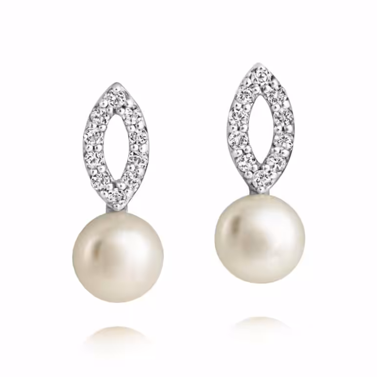 Amberley Open Cluster Pearl Earrings