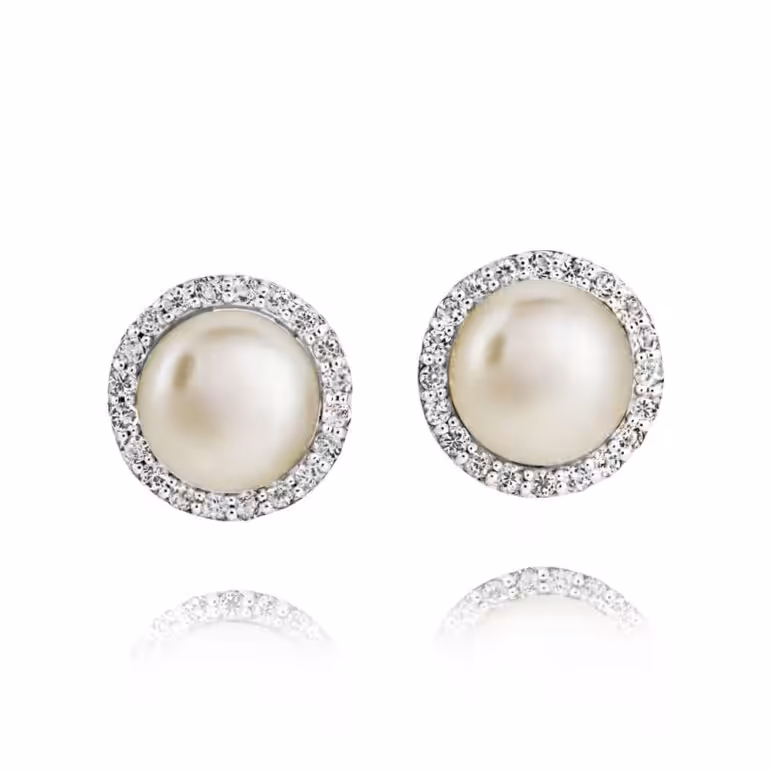 Amberley Cluster Pearl Earrings