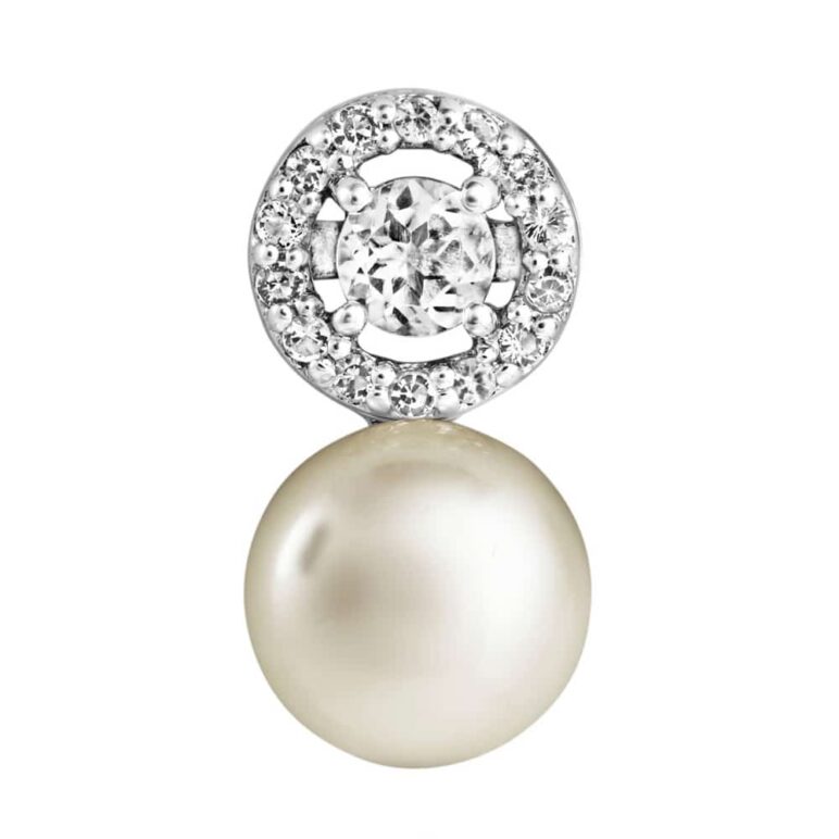 Amberley Halo Pearl Earrings