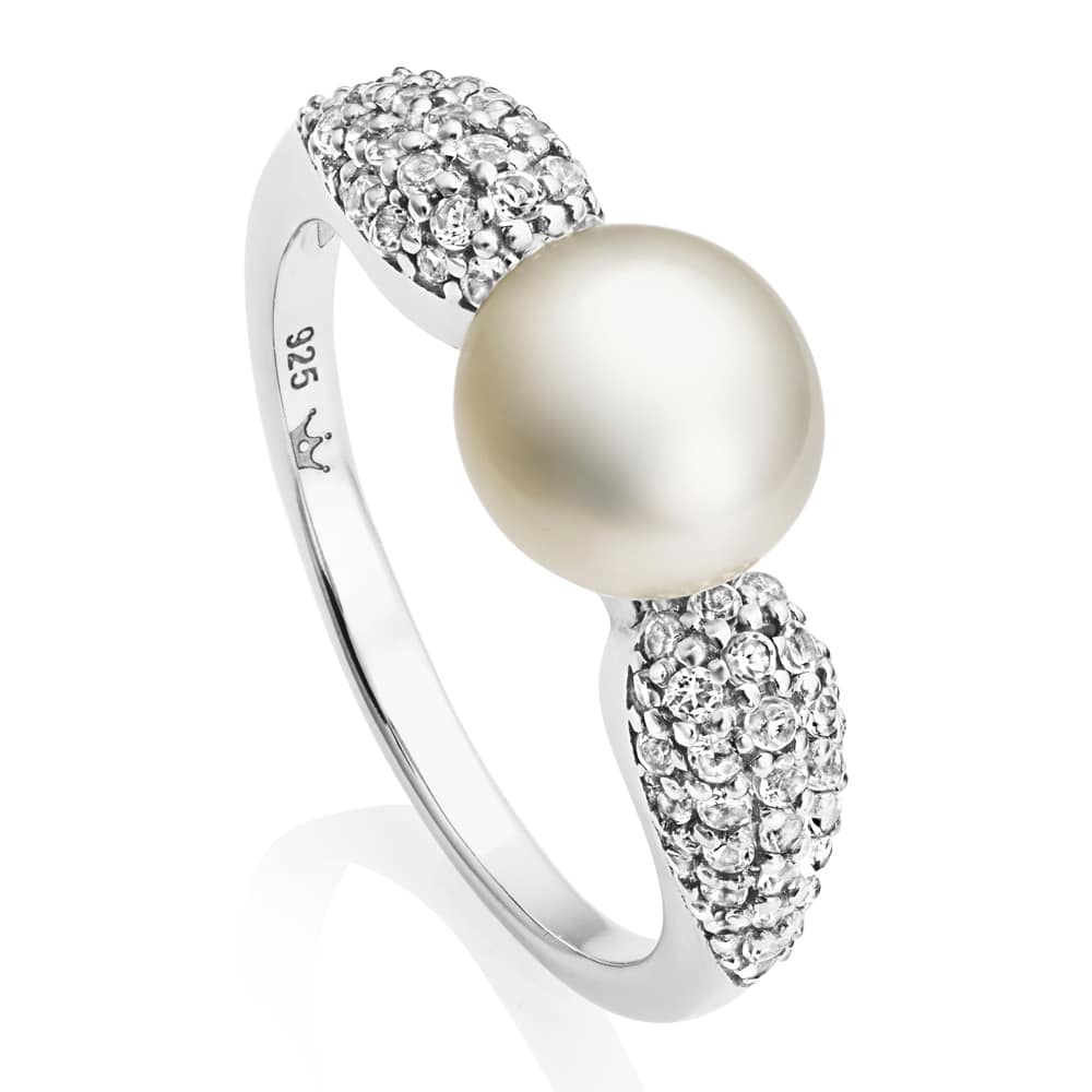 Amberley Pave Pearl Ring