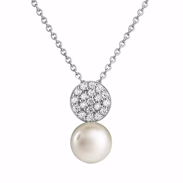 Amberley Large Disc Pearl Pendant