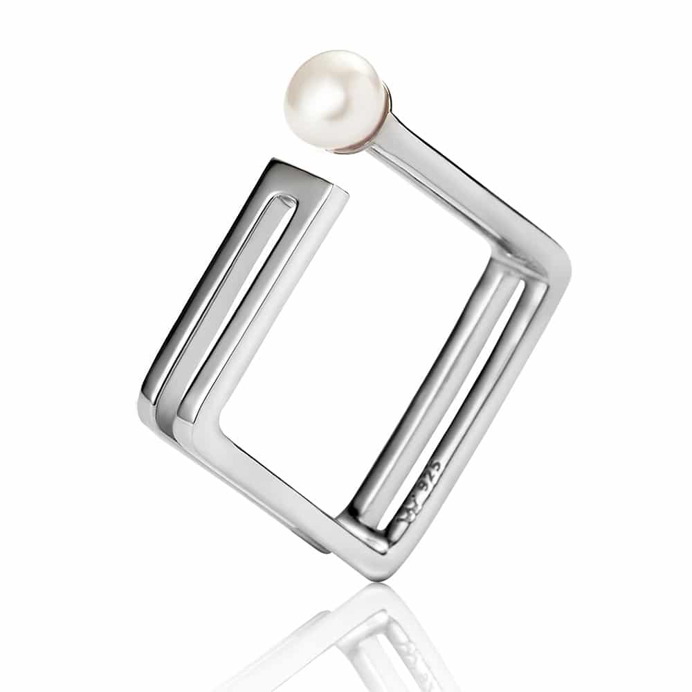 Ava Silver Pearl Ring
