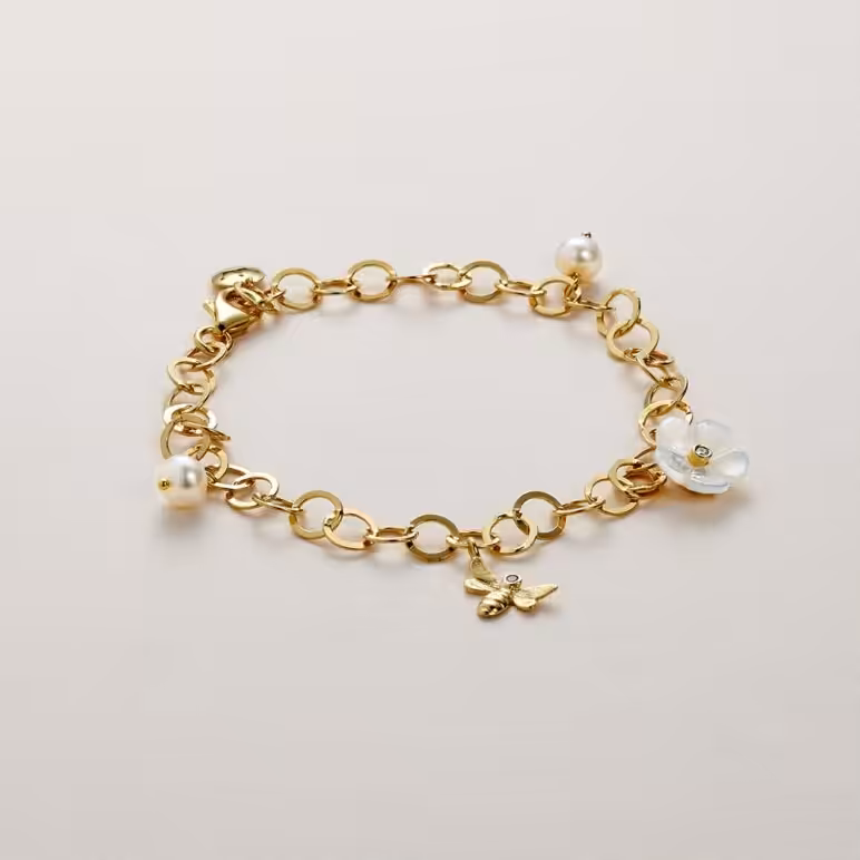 Blossom Mother of Pearl Charm Bracelet
