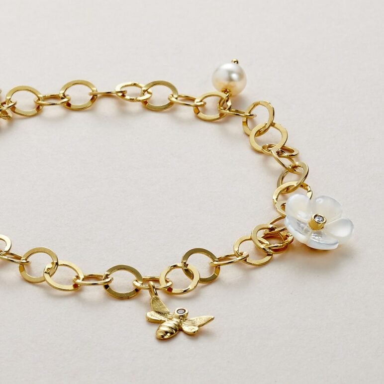 Blossom Mother of Pearl Charm Bracelet