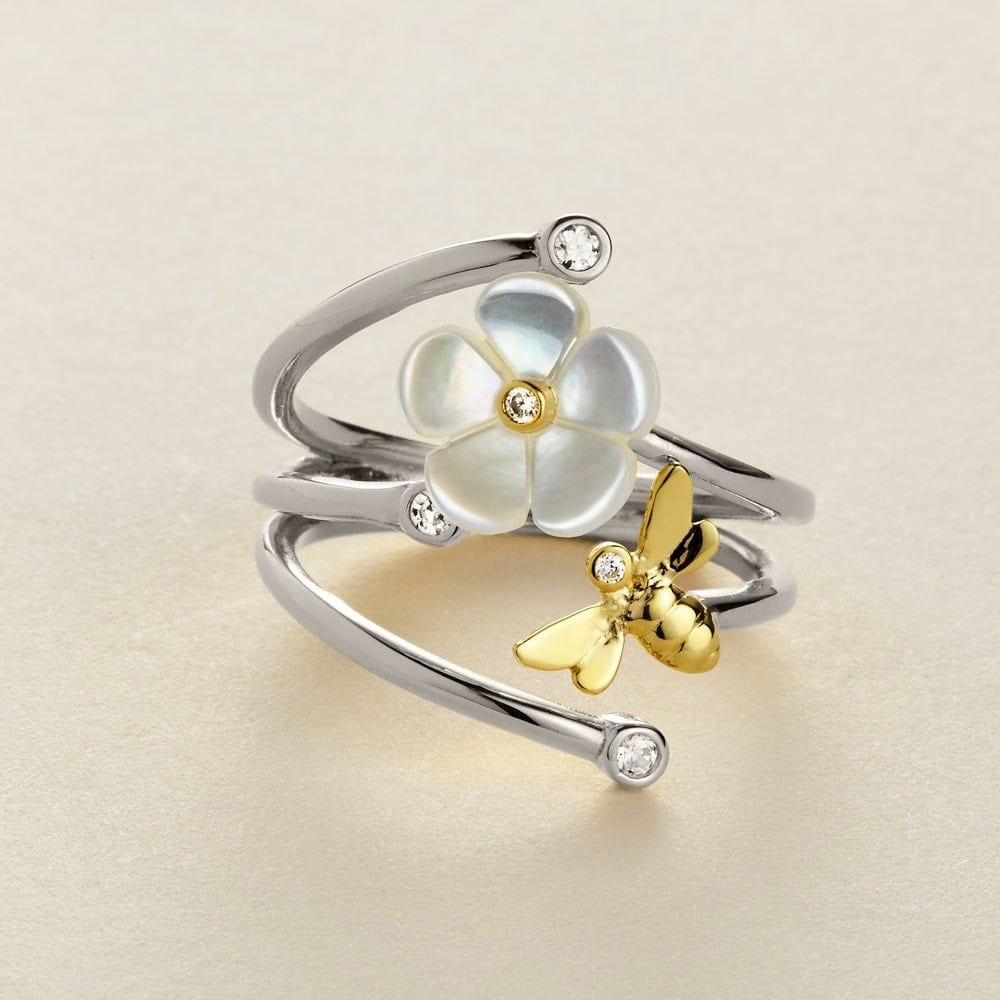 Blossom Mother of Pearl Adjustable Ring