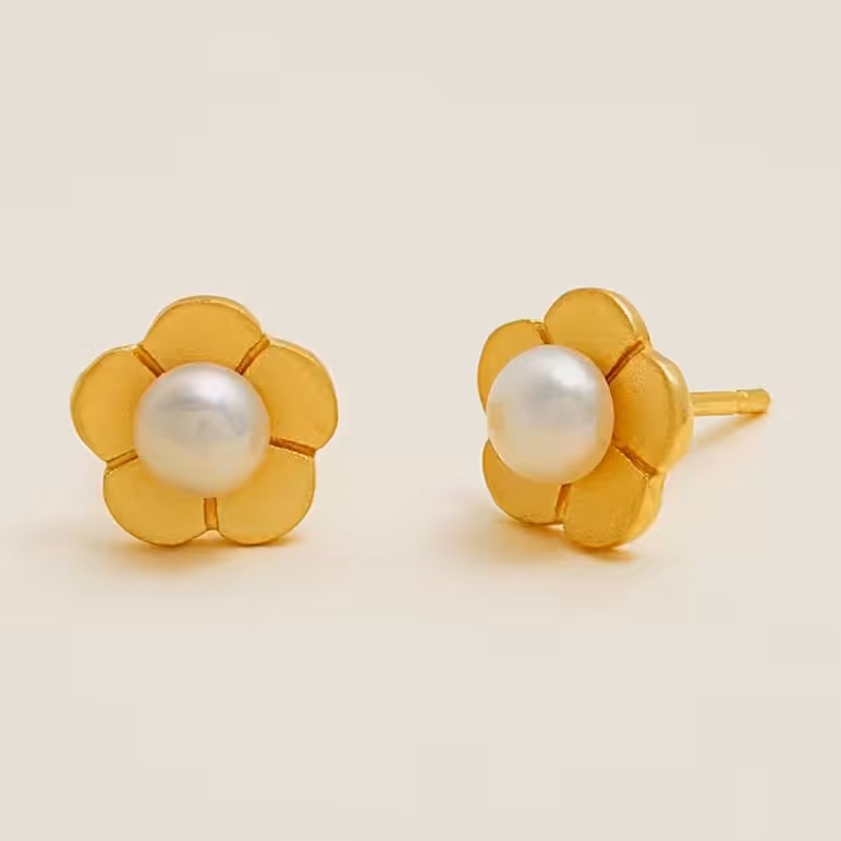 Blossom Buttercup Pearl Studs