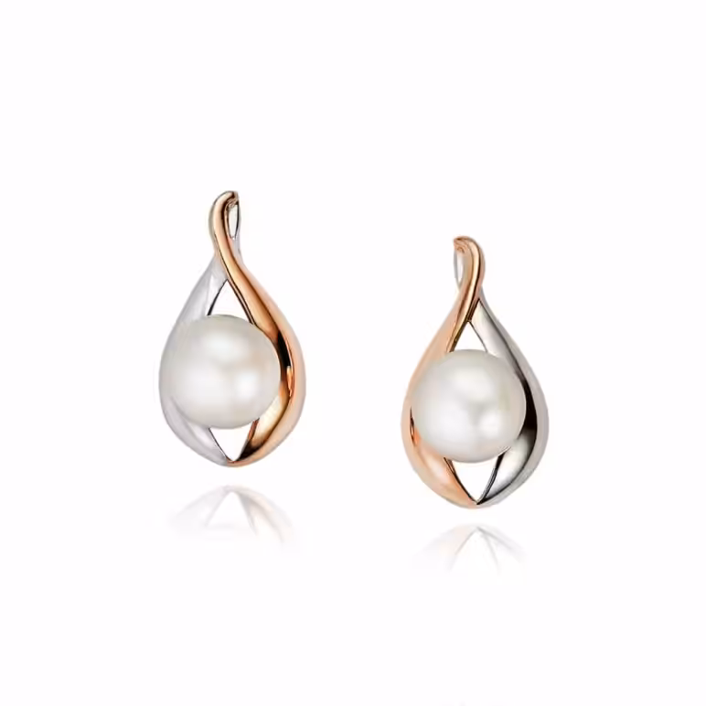 Camrose Wrap Pearl Stud Earrings