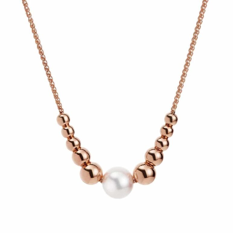 Coast Rose Gold Pearl Necklace