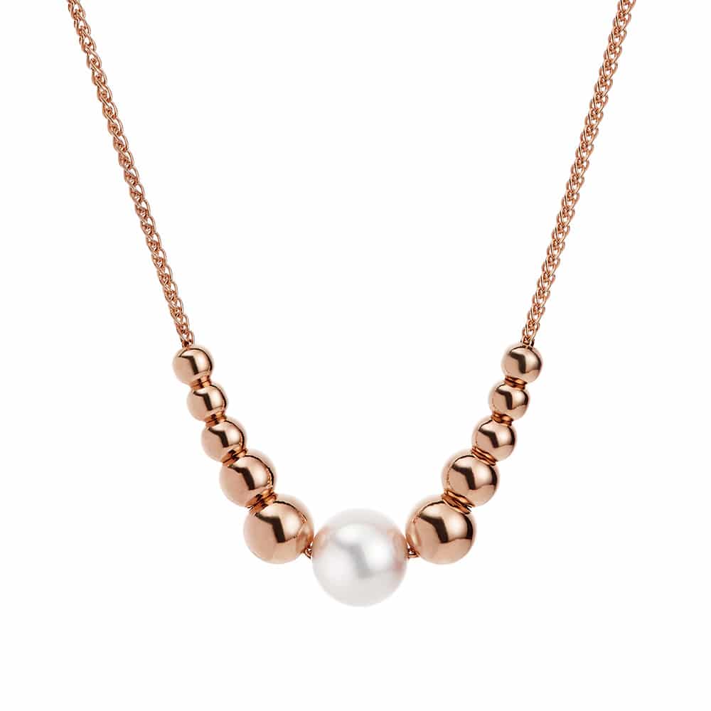 Coast Rose Gold Pearl Necklace