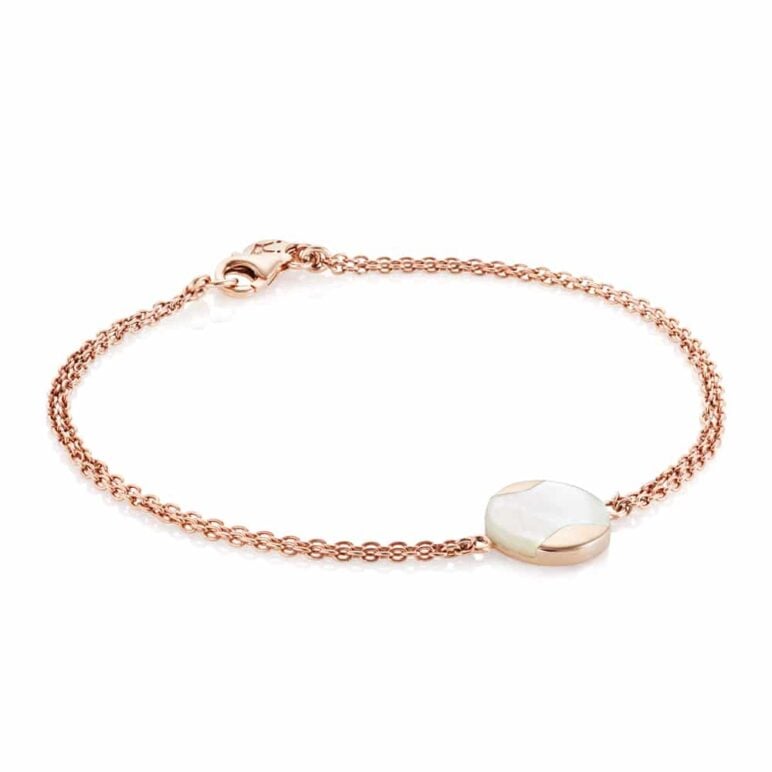 Dune Rose Gold South Sea Mother of Pearl Bracelet