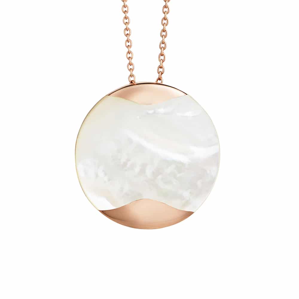 Dune Rose Gold Large South Sea Mother of Pearl Pendant