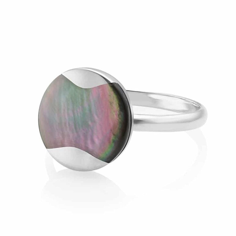 Dune Silver Tahitian Mother of Pearl Ring