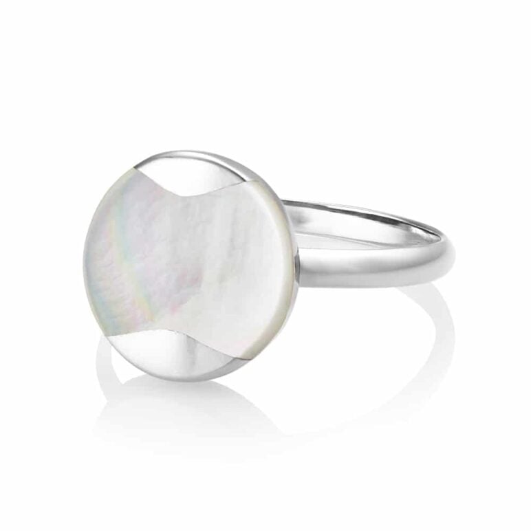 Dune Silver South Sea Mother of Pearl Ring
