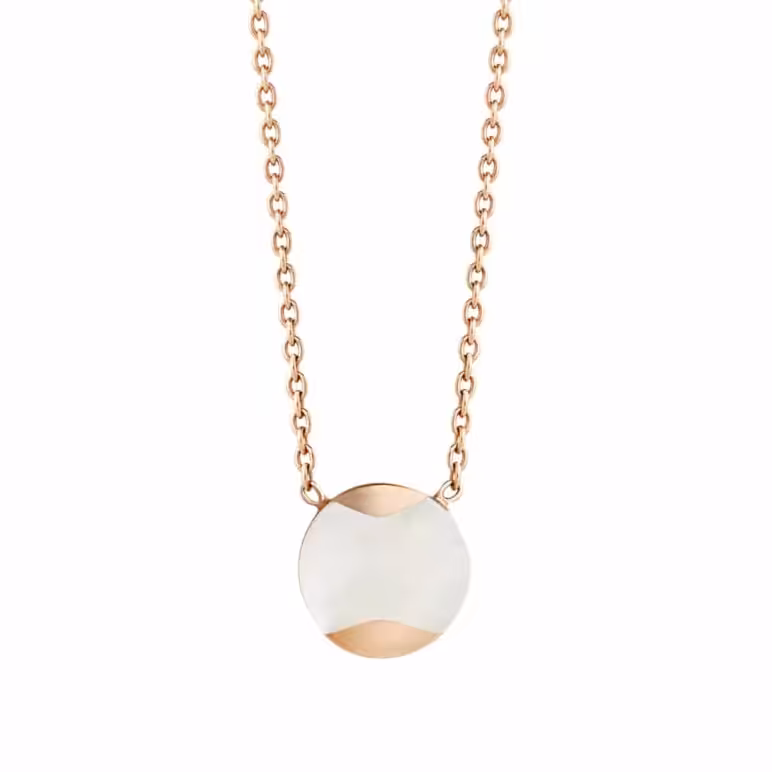 Dune Rose Gold South Sea Mother of Pearl Necklace