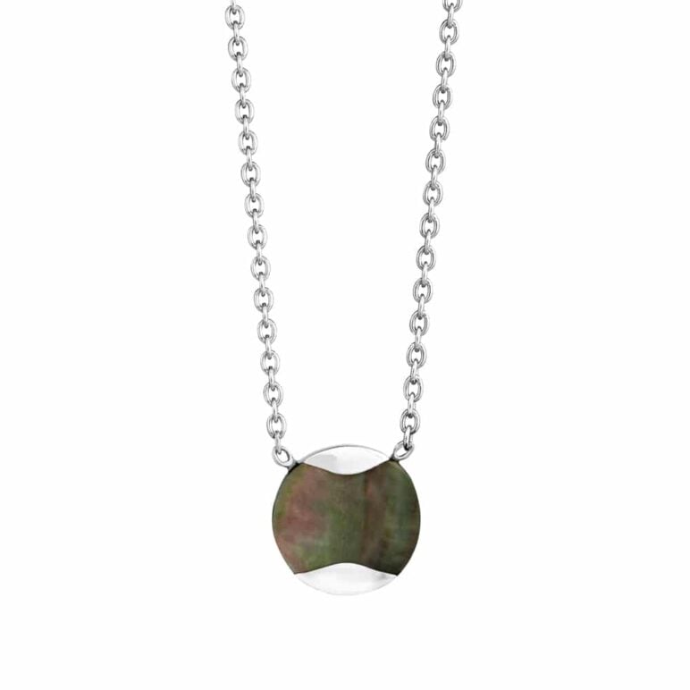 Dune Silver Tahitian Mother of Pearl Necklace