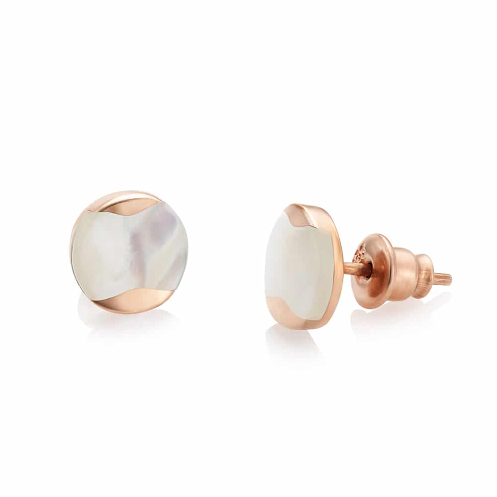Dune Rose Gold South Sea Mother of Pearl Earrings