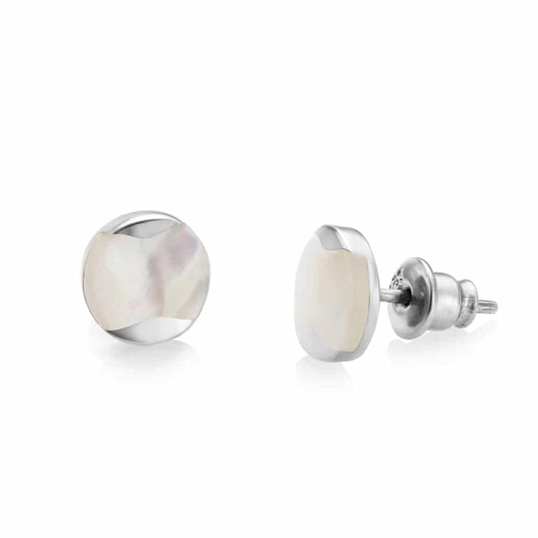 Dune Mother of Pearl Stud Earrings