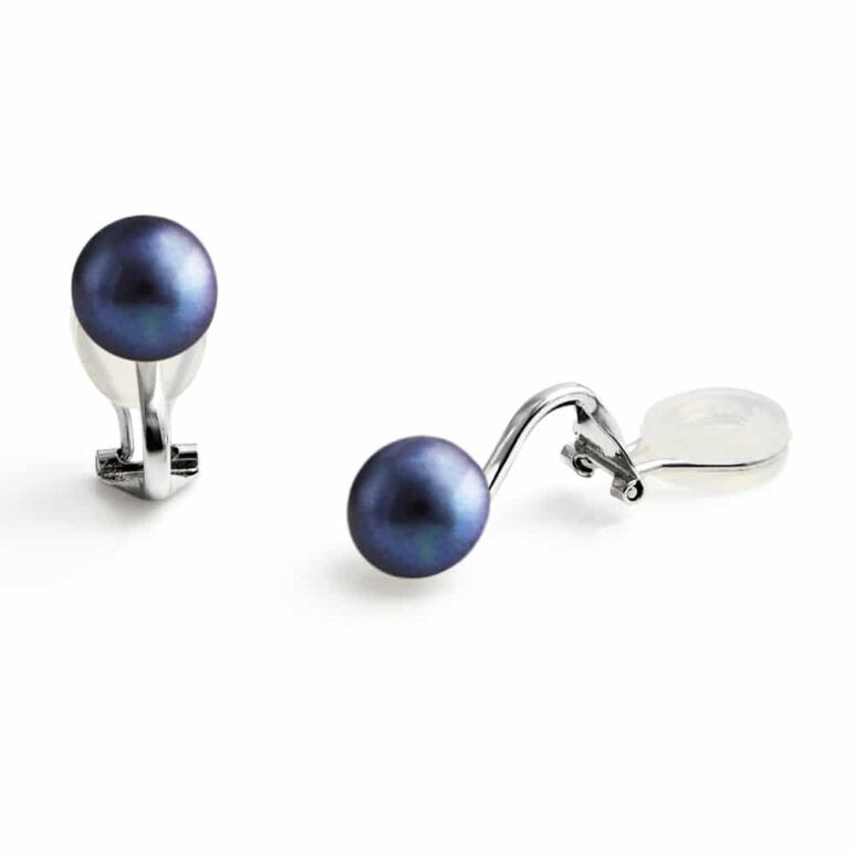 7.0-7.5mm Clip on Pearl Studs – Peacock