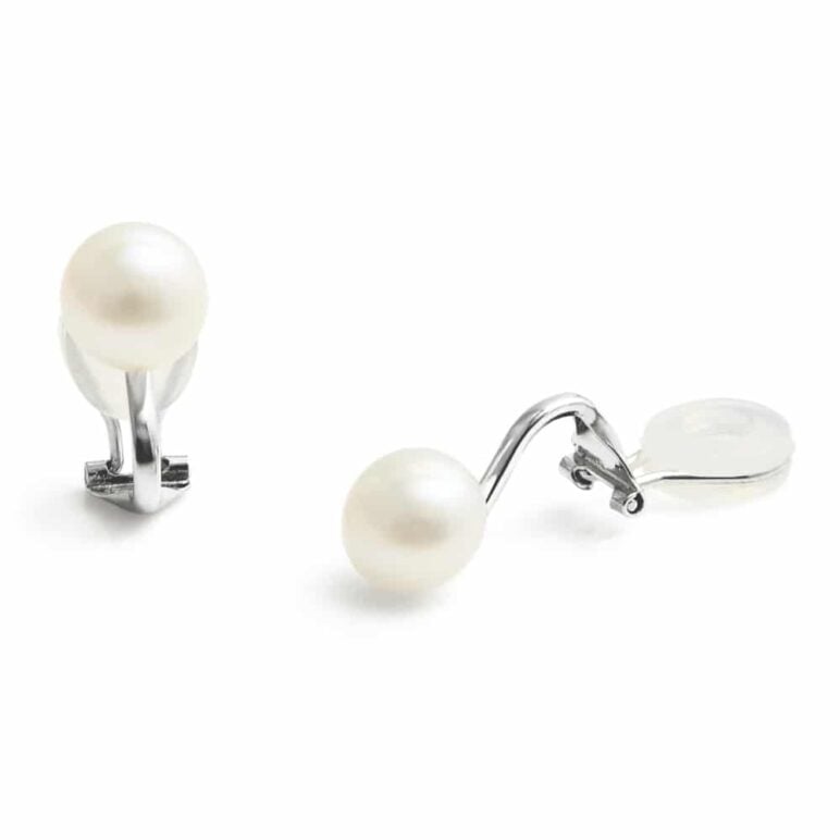 7mm Clip on Pearl Studs