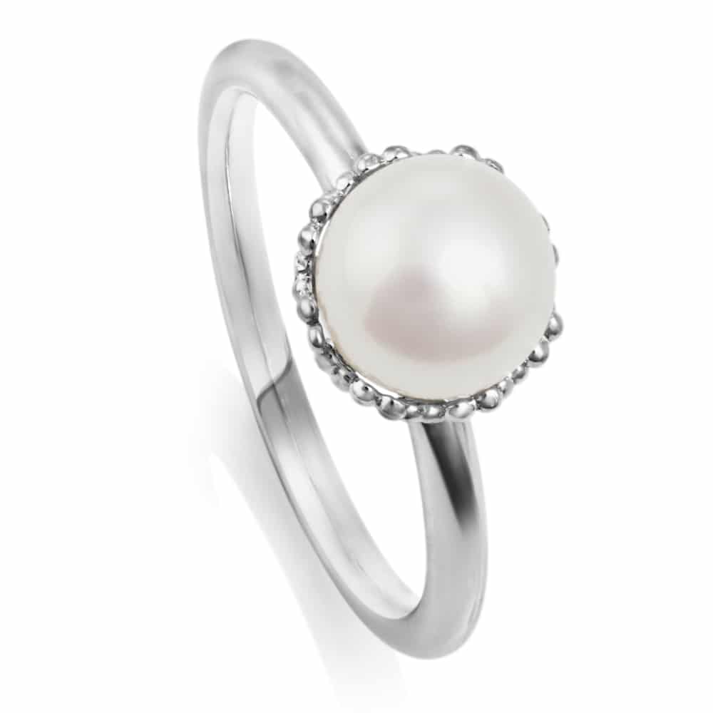 Emma-Kate Silver Pearl Ring