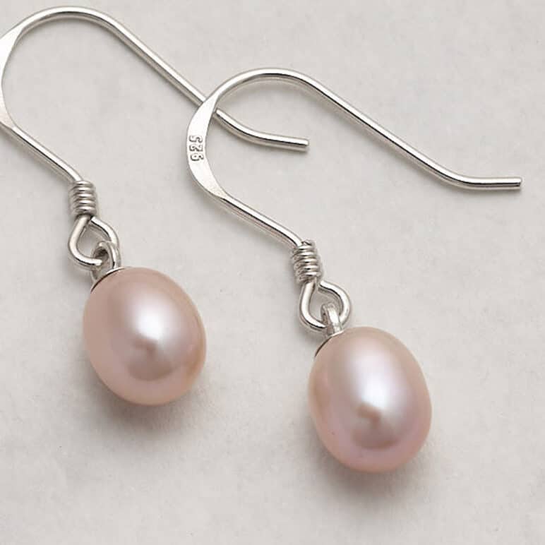 Hook Pink Freshwater Pearl Earrings