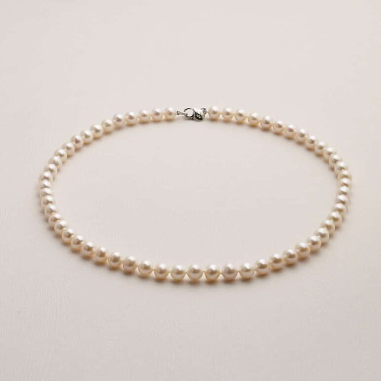 7mm Signature White Pearl Necklace