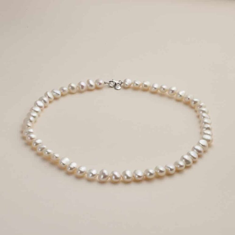 20" Baroque Signature White Pearl Necklace