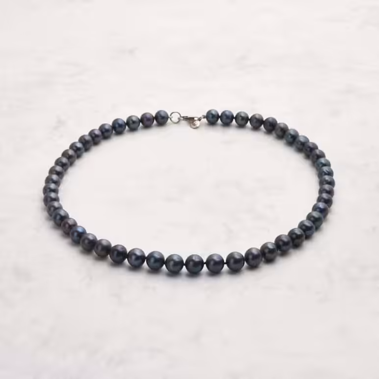 9mm Signature Peacock Pearl Necklace 18"