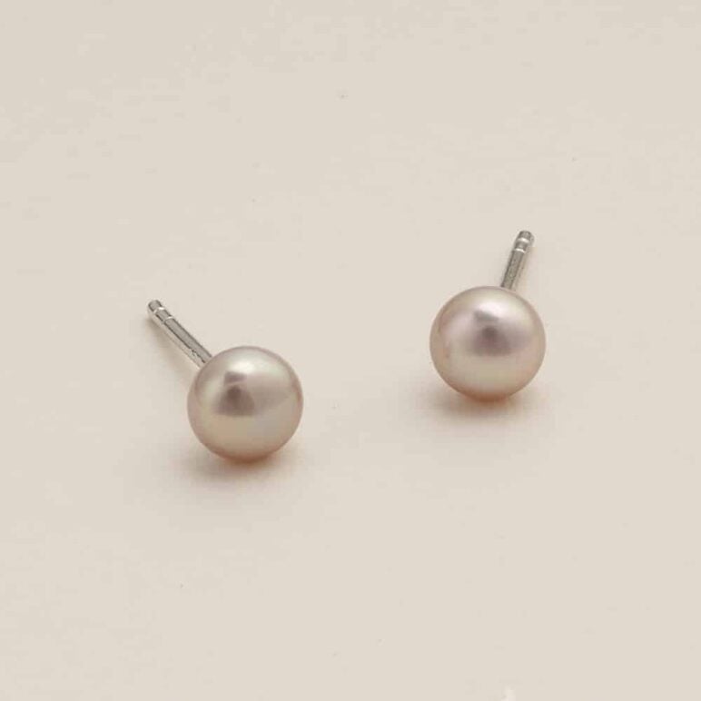 5mm Signature Pink Pearl Stud Earrings